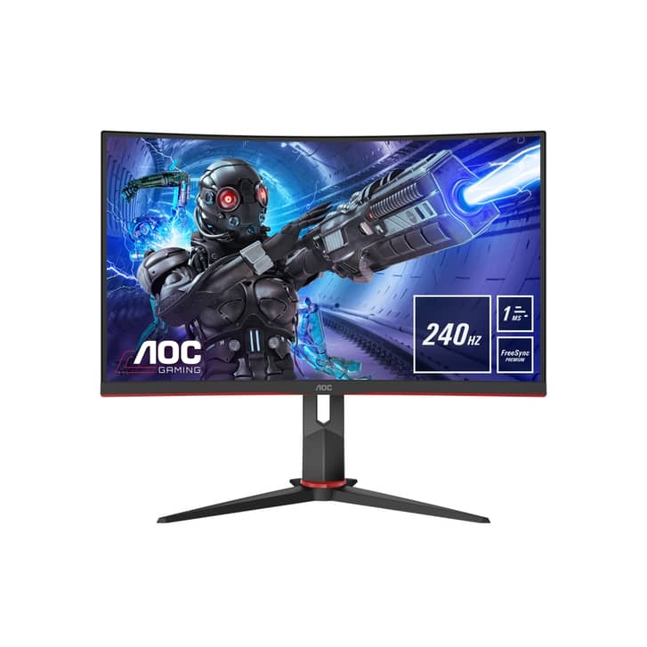 AOC  FreeSync Premium Curved LED Backlit Widescreen Gaming Moni — view 2