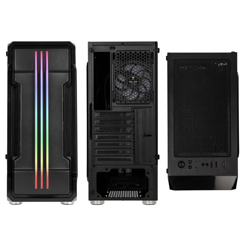 Kolink Inspire Series K10 ARGB Midi Tower Gaming Case - Black Window