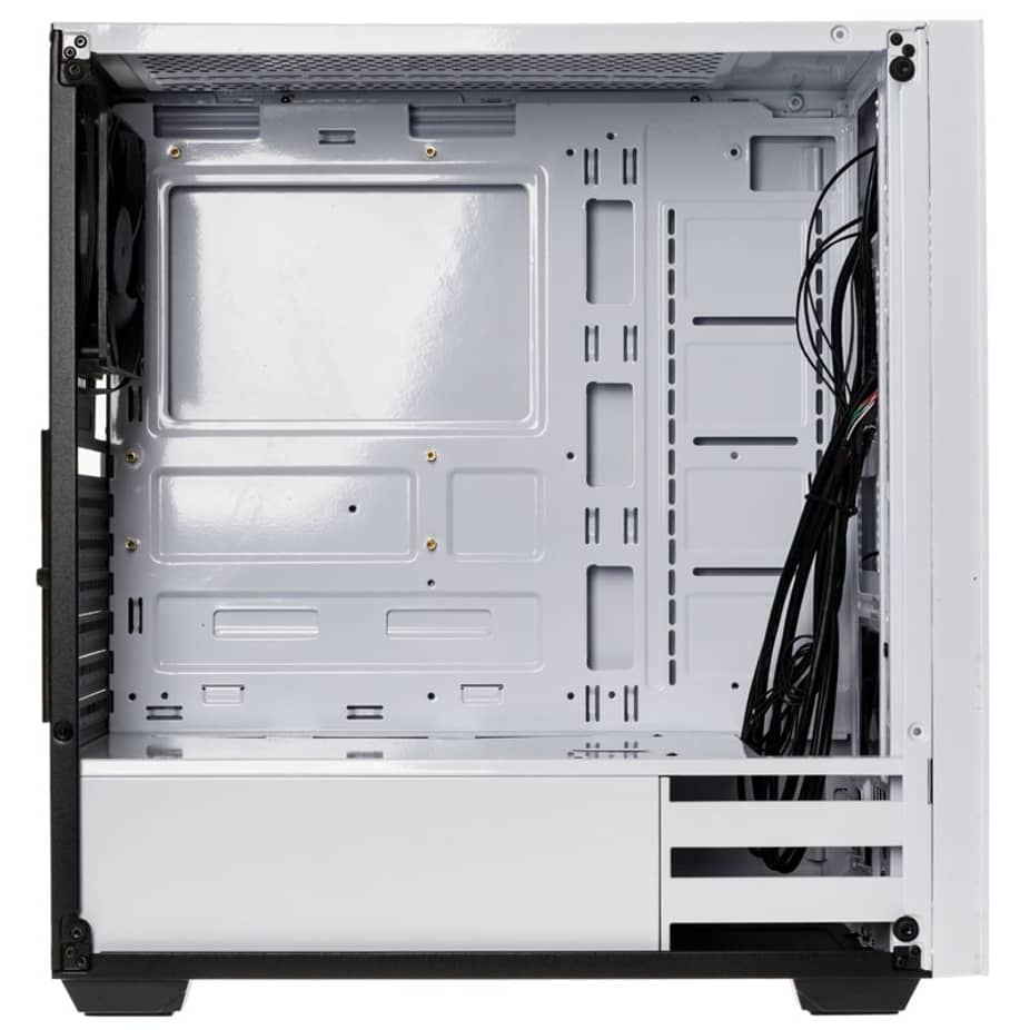 Kolink Stronghold Midi Tower Gaming Case - White Tempered Glass Side Window — view 2