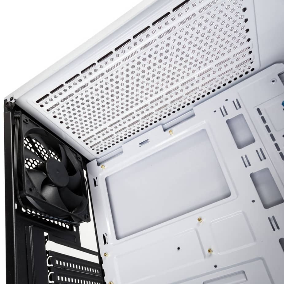 Kolink Stronghold Midi Tower Gaming Case - White Tempered Glass Side Window — view 5