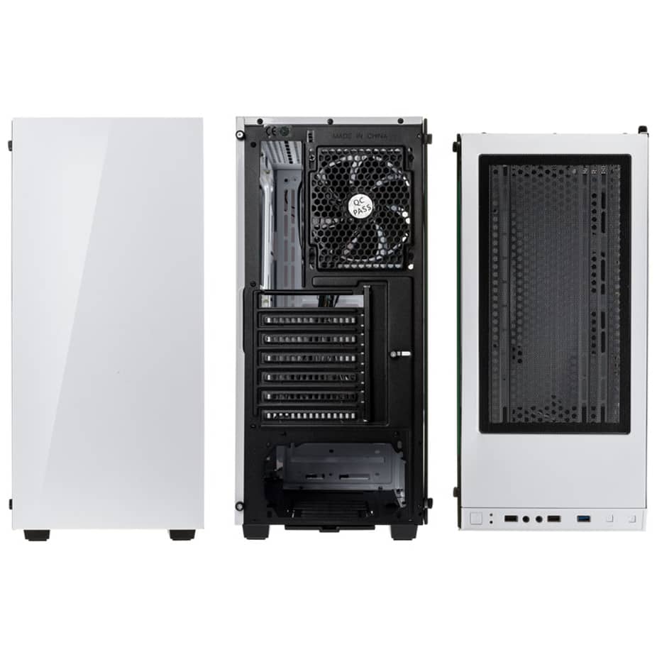 Kolink Stronghold Midi Tower Gaming Case - White Tempered Glass Side Window — view 8