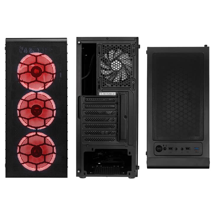 Kolink Observatory Lite Mesh ARGB Midi Tower Gaming Case - Black