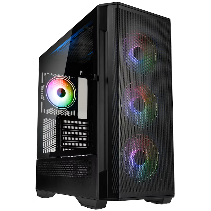 Kolink Observatory Y Mesh ARGB Midi Tower Gaming Case - Black Window