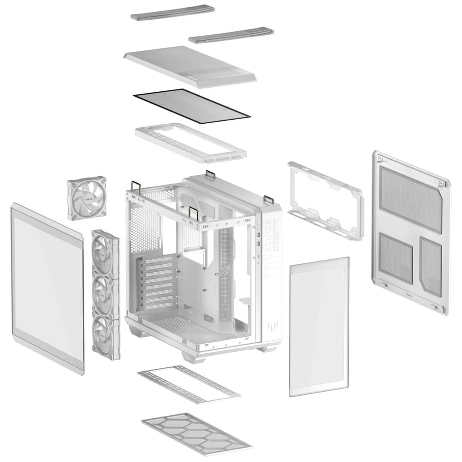 Asus TUF GAMING GT502 HORIZON TG ARGB - White — view 14