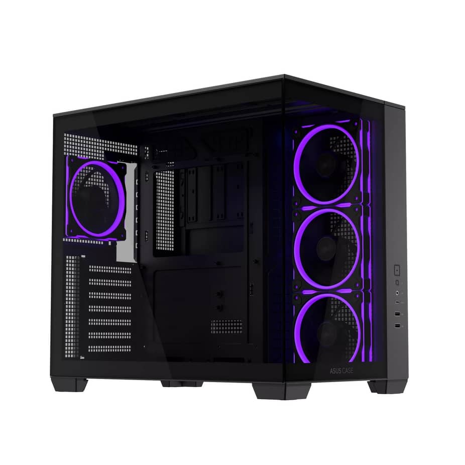 Asus A32 Plus ARGB Dual-Chamber Gaming Case - Black