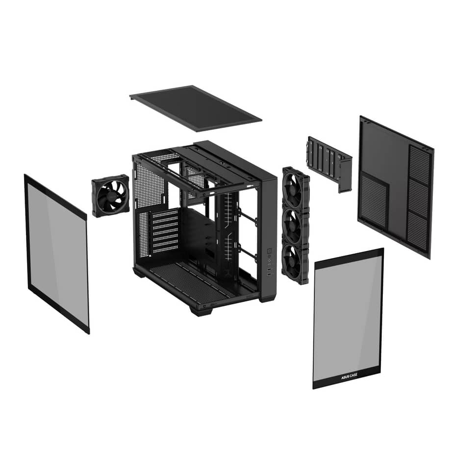   Asus  A32 Plus ARGB Dual-Chamber Gaming Case - Black — view 8