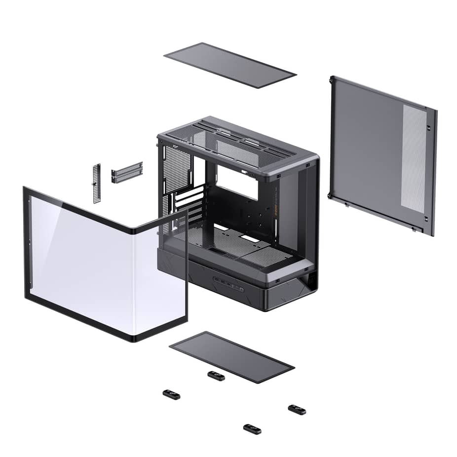 Jonsbo   D200 Midi-Tower mATX Gaming Case - Black — view 2