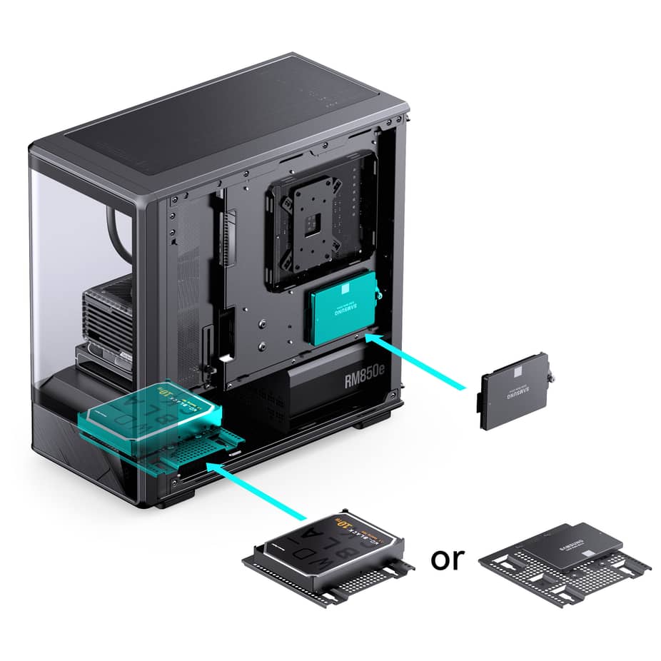 Jonsbo   D200 Midi-Tower mATX Gaming Case - Black — view 4