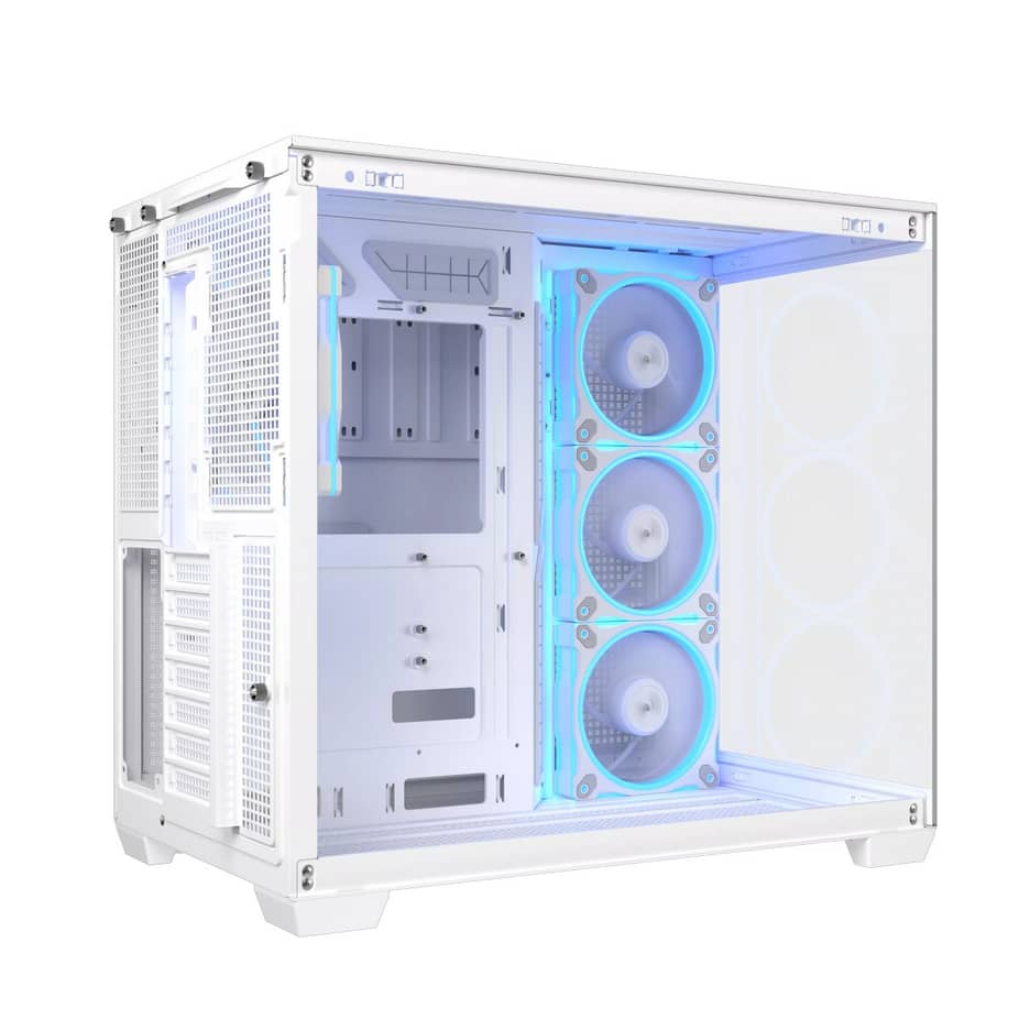 Asus A32 Plus ARGB Dual-Chamber Gaming Case - White — view 4