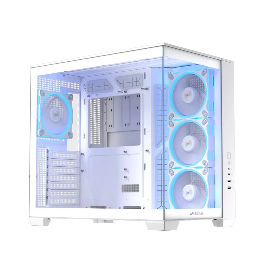 Asus A32 Plus ARGB Dual-Chamber Gaming Case - White — view 11