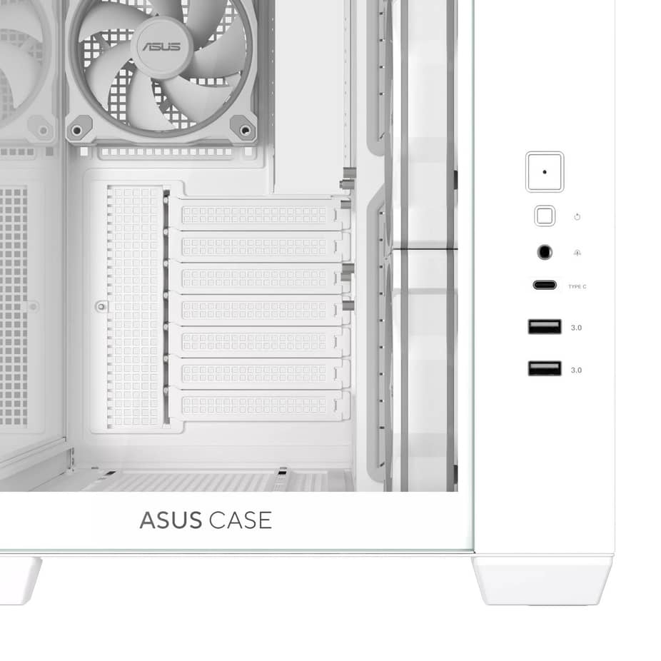 Asus A32 Plus ARGB Dual-Chamber Gaming Case - White — view 14