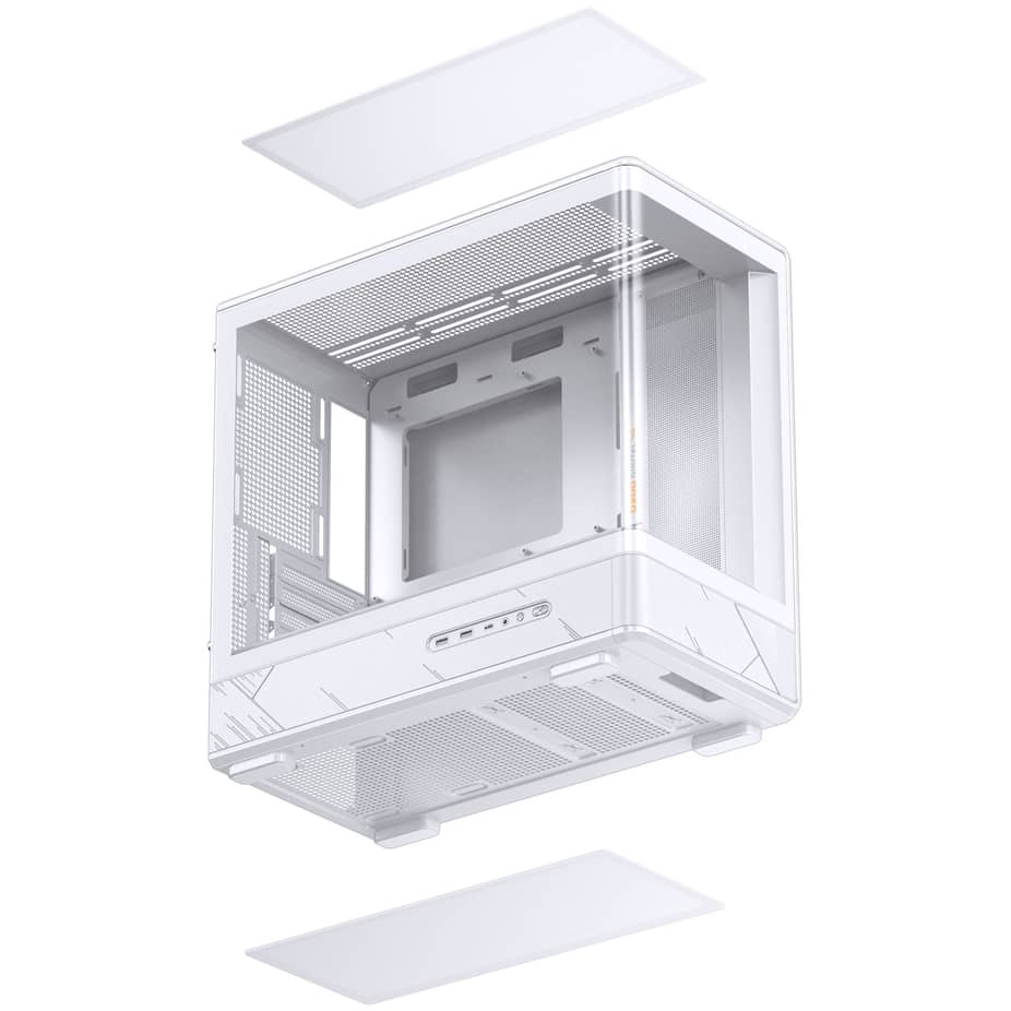 Jonsbo D200 Midi-Tower mATX Gaming Case - White — view 6