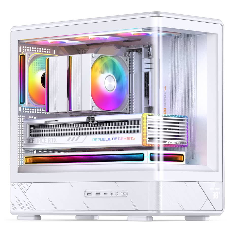 Jonsbo D200 Midi-Tower mATX Gaming Case - White — view 7