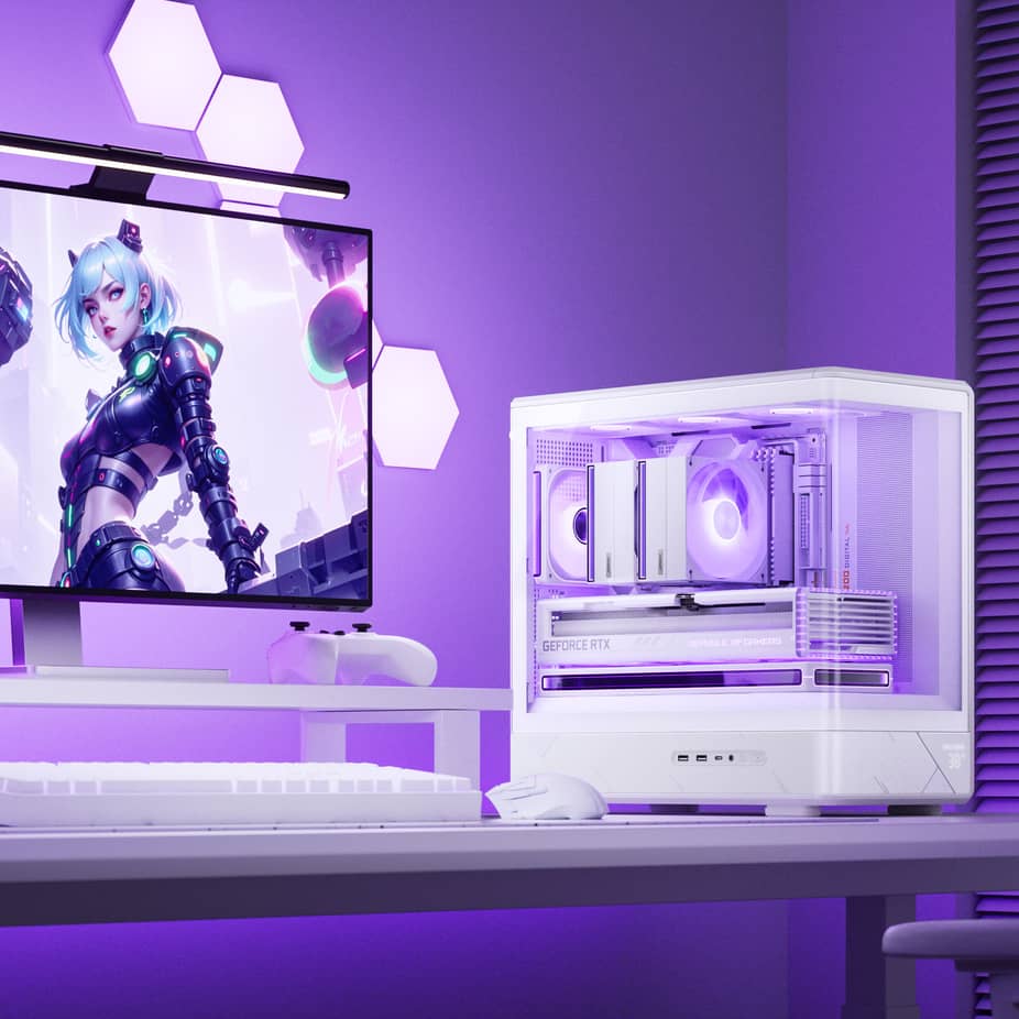 Jonsbo D200 Midi-Tower mATX Gaming Case - White — view 8