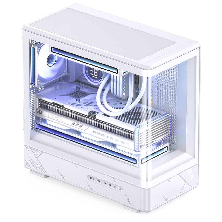 Jonsbo D200 Midi-Tower mATX Gaming Case - White — view 11