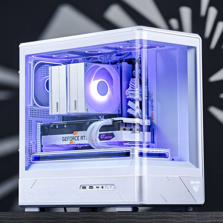 Jonsbo D200 Midi-Tower mATX Gaming Case - White — view 13