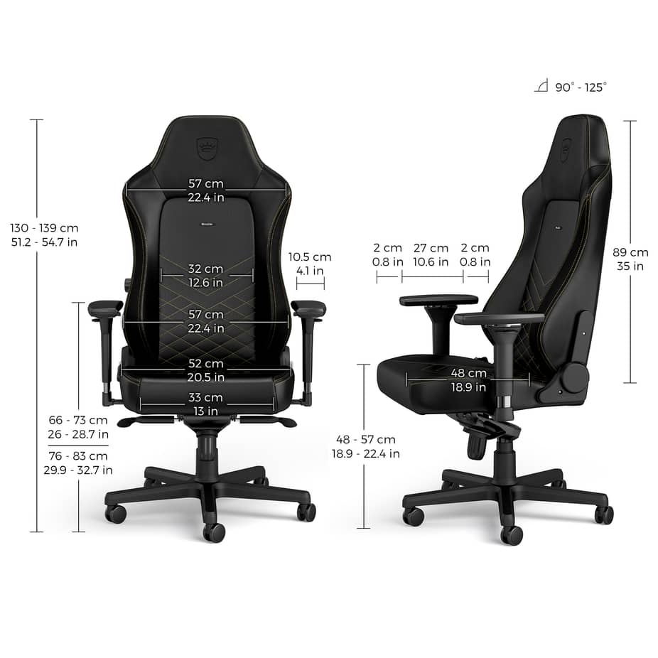 noblechairs   HERO Gaming Chair - Black/Gold — view 2