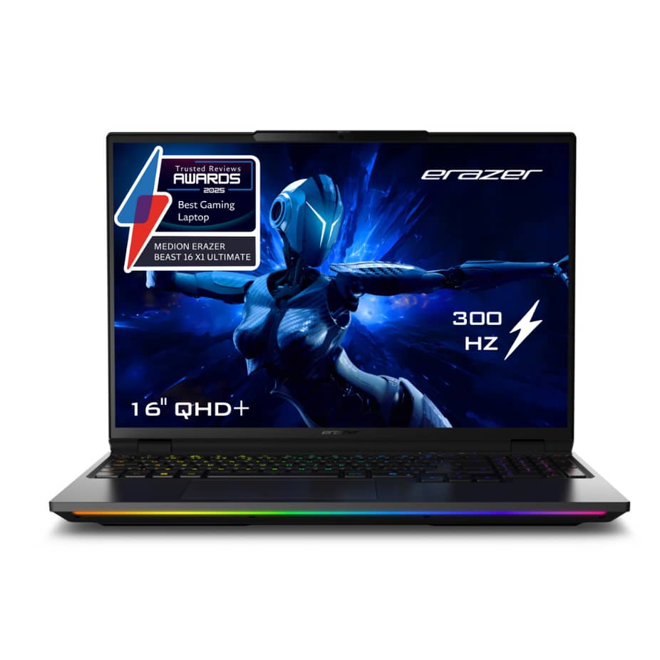 Medion Erazer Beast 16 X1 NVIDIA RTX 5090 32GB 16 QHD+ 300Hz MiniLED Intel Core Ultra 9 275HX Gaming Laptop
