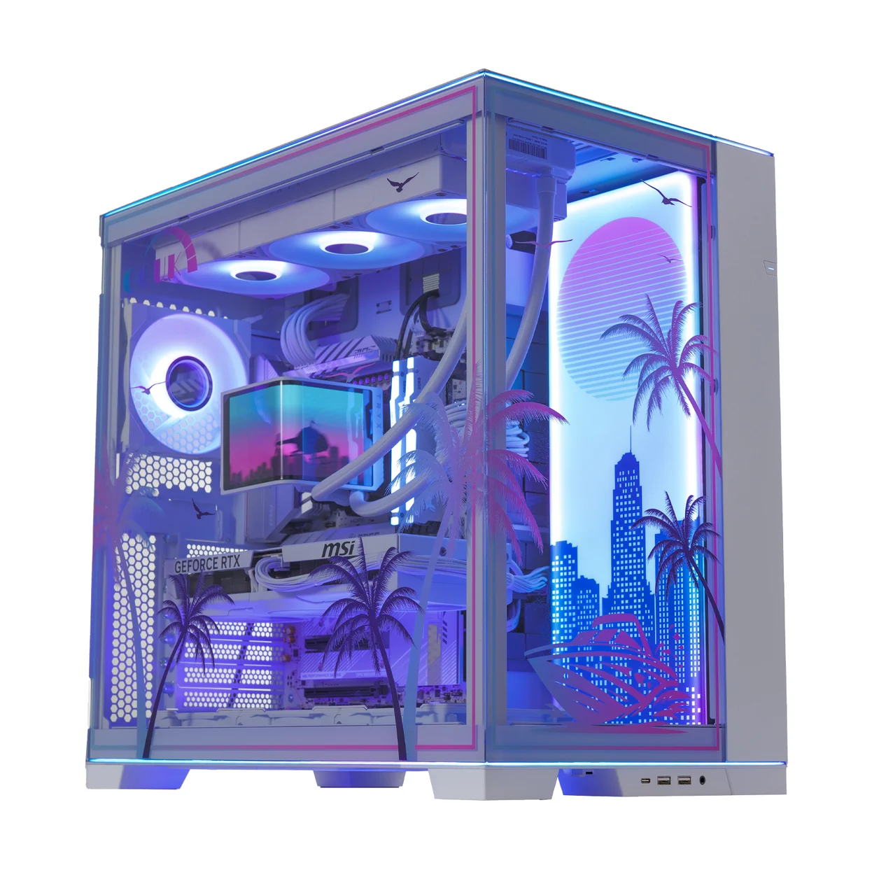 TechForge Miami - AMD Ryzen 9800X3D, RTX 5080 80s Inspired Modded Gaming PC